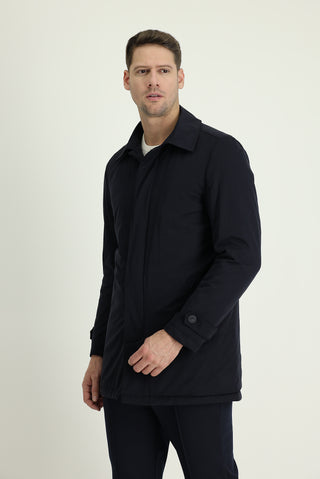  Orta Lacivert Klasik Pardösü & Trençkot