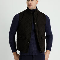 Orta Kahve Kapitone Şişme Yelek