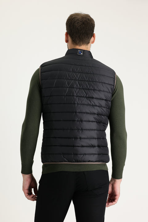 Siyah Kapitone Şişme Yelek