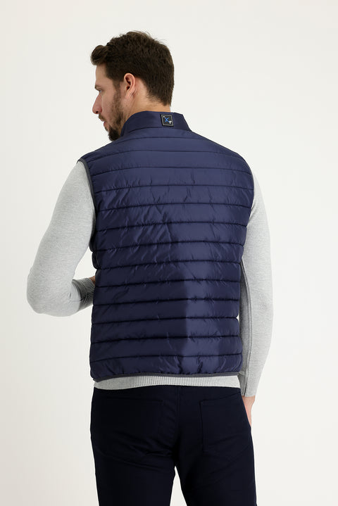 Koyu Lacivert Kapitone Şişme Yelek