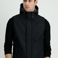 Siyah Slim Fit Dar Kesim Spor Şişme Yelek