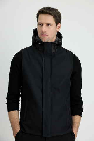  Siyah Slim Fit Dar Kesim Spor Şişme Yelek