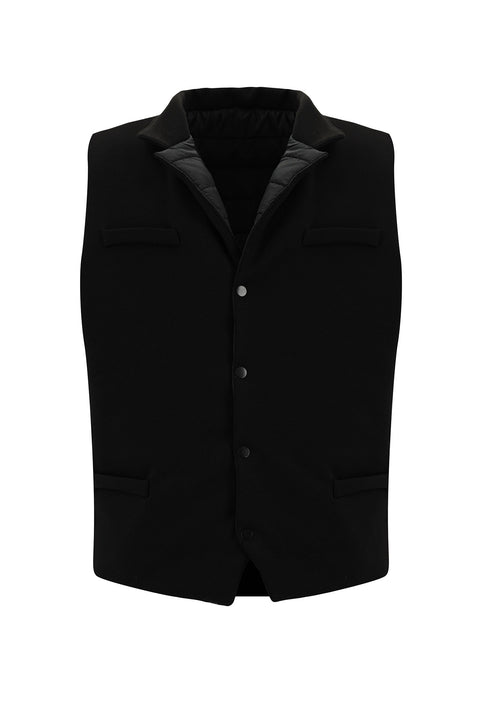 Black Reversible Sports Padded Vest