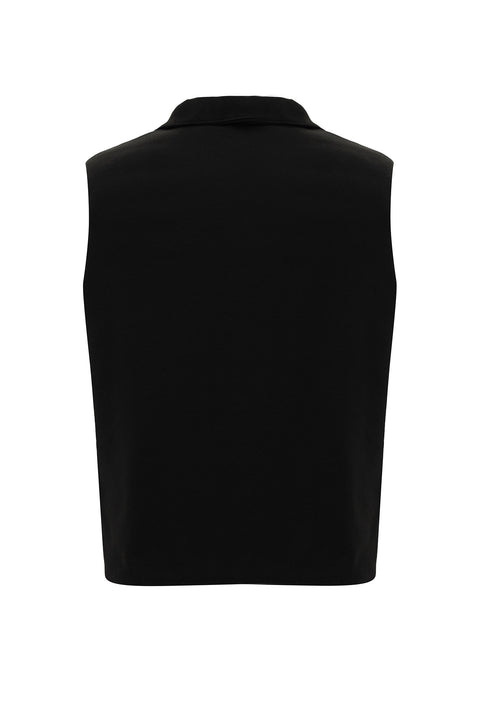 Black Reversible Sports Padded Vest