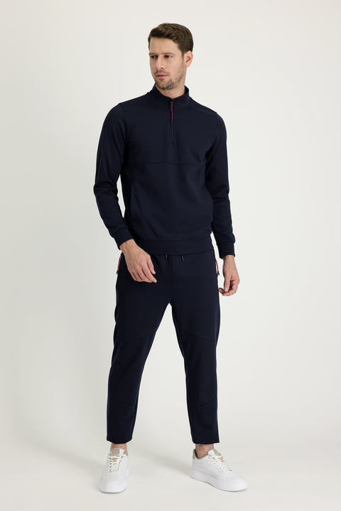 Koyu Lacivert Slim Fit Dar Kesim Sweatpant / Eşofman Altı