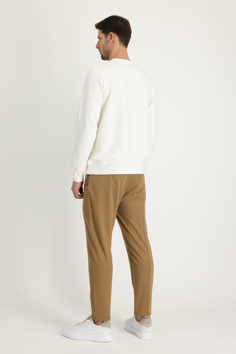 Camel Slim Fit Dar Kesim Sweatpant / Eşofman Altı