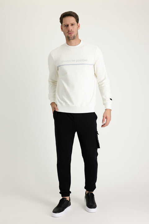 Siyah Slim Fit Dar Kesim Pamuklu Sweatpant / Eşofman Altı