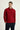 Koyu Kırmızı Polo Yaka Nakışlı Pamuklu Sweatshirt