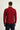 Koyu Kırmızı Polo Yaka Nakışlı Pamuklu Sweatshirt