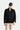 Siyah Yarım Fermuarlı Nakışlı Polar Sweatshirt