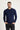 Orta Lacivert Melanj Polo Yaka Regular Fit Triko Kazak