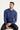 İndigo Melanj Polo Yaka Regular Fit Triko Kazak