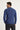 İndigo Melanj Polo Yaka Regular Fit Triko Kazak