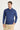  İndigo Melanj Polo Yaka Regular Fit Triko Kazak