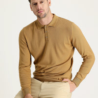 Camel Polo Yaka Regular Fit Pamuklu Triko Kazak