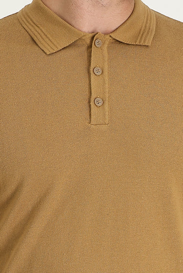  Camel Polo Yaka Regular Fit Triko Kazak