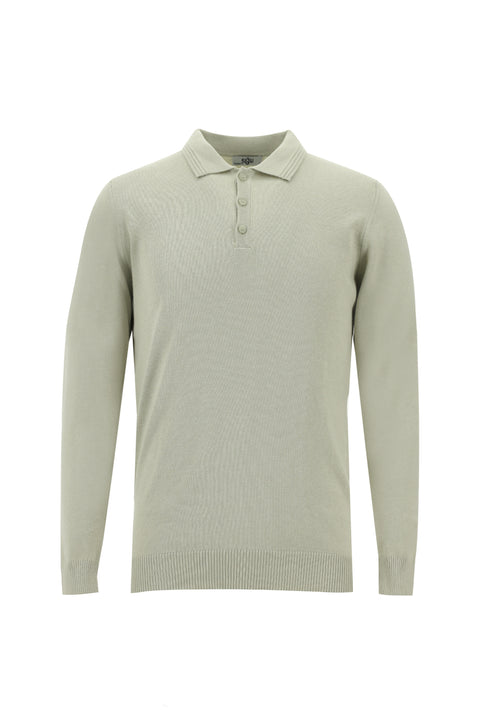 Taş Polo Yaka Regular Fit Pamuklu Triko Kazak