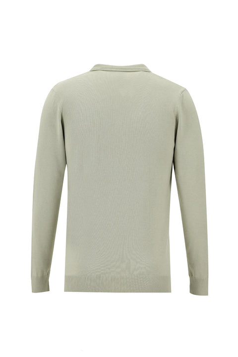 Taş Polo Yaka Regular Fit Pamuklu Triko Kazak