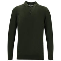 Orta Haki Polo Yaka Slim Fit Triko Kazak