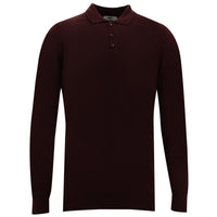 Koyu Bordo Polo Yaka Slim Fit Triko Kazak
