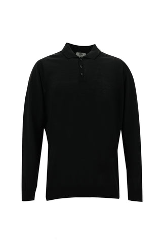  Siyah Polo Yaka Regular Fit Triko Kazak