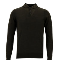 Koyu Kahve Polo Yaka Regular Fit Triko Kazak