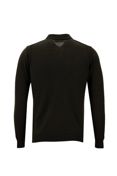 Koyu Kahve Polo Yaka Regular Fit Triko Kazak