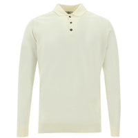 Kırık Beyaz Polo Yaka Regular Fit Triko Kazak