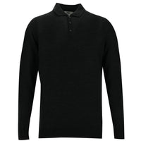 Orta Antrasit Polo Yaka Regular Fit Triko Kazak