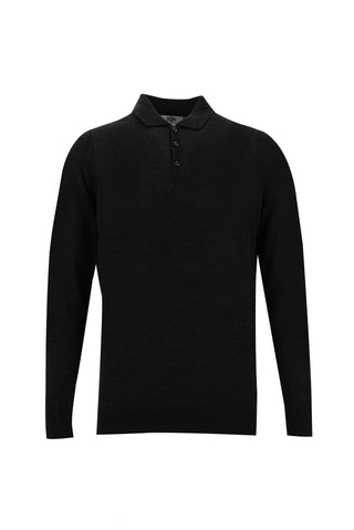  Orta Antrasit Polo Yaka Regular Fit Triko Kazak-Ki??l?