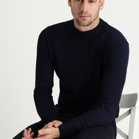 Koyu Lacivert Yarım Balıkçı Yaka Regular Fit Triko Kazak