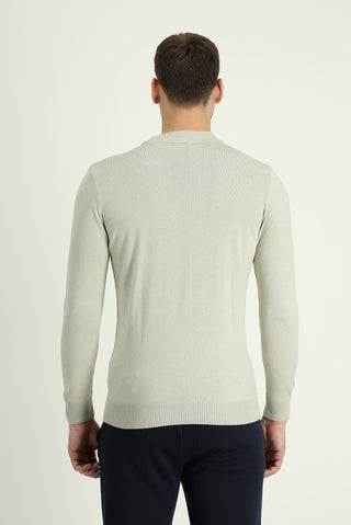  Taş Yarım Balıkçı Yaka Regular Fit Triko Kazak