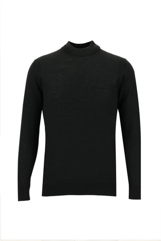  Siyah Yarım Balıkçı Yaka Regular Fit Triko Kazak