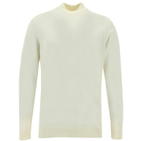 Kırık Beyaz Yarım Balıkçı Yaka Regular Fit Triko Kazak