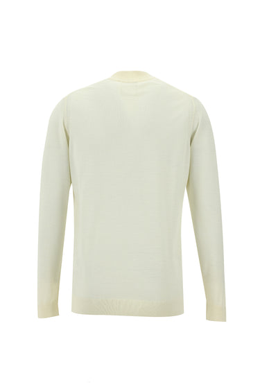 Kırık Beyaz Yarım Balıkçı Yaka Regular Fit Triko Kazak