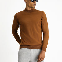 Tarçın  Yarım Balıkçı Yaka Regular Fit Triko Kazak