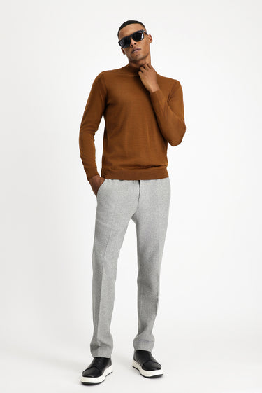 Tarçın  Yarım Balıkçı Yaka Regular Fit Triko Kazak