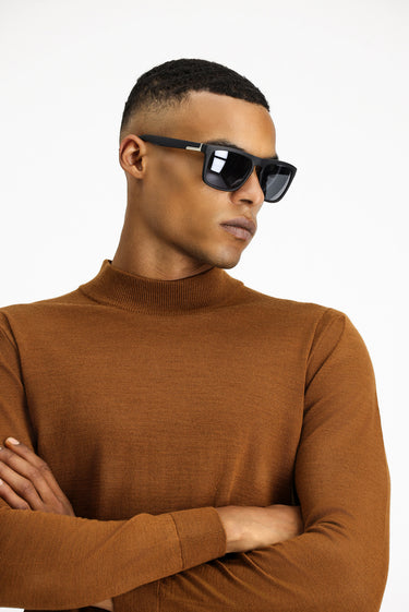 Tarçın  Yarım Balıkçı Yaka Regular Fit Triko Kazak