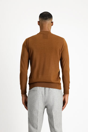 Tarçın  Yarım Balıkçı Yaka Regular Fit Triko Kazak