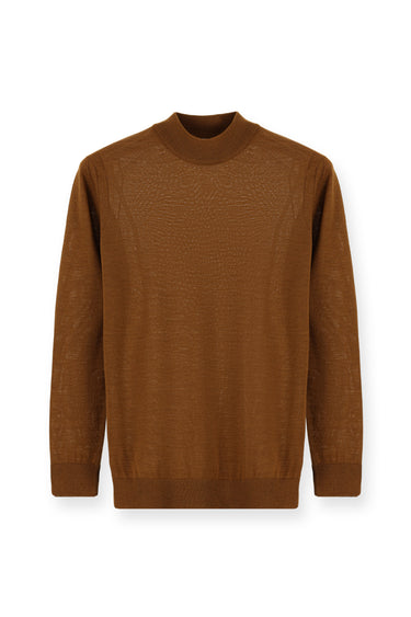 Tarçın  Yarım Balıkçı Yaka Regular Fit Triko Kazak