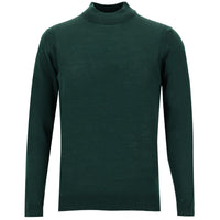 Navy Blue Semi-Turtleneck Regular Fit Knitted Sweater