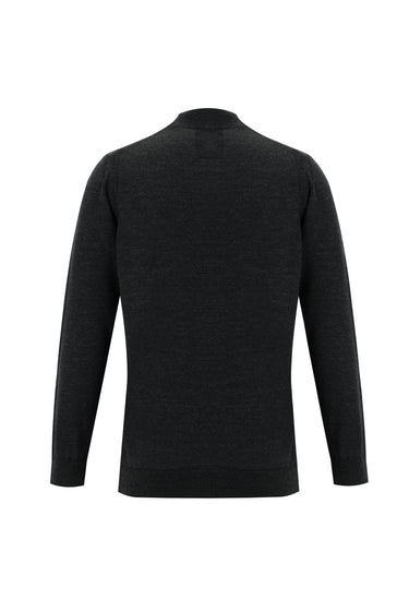 Orta Antrasit Yarım Balıkçı Yaka Regular Fit Triko Kazak