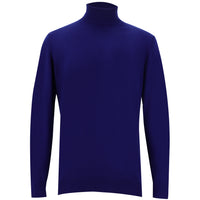 Saks Mavi Balıkçı Yaka Regular Fit Triko Kazak