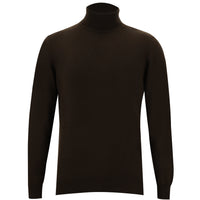 Koyu Kahve Balıkçı Yaka Regular Fit Triko Kazak