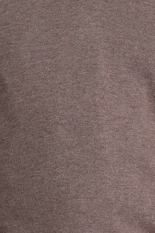  Açık Kahve Melanj V Yaka Regular Fit Triko Kazak