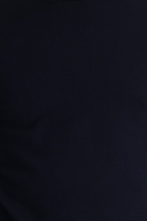 Dark Navy Crew Neck Regular Fit Knitted Sweater