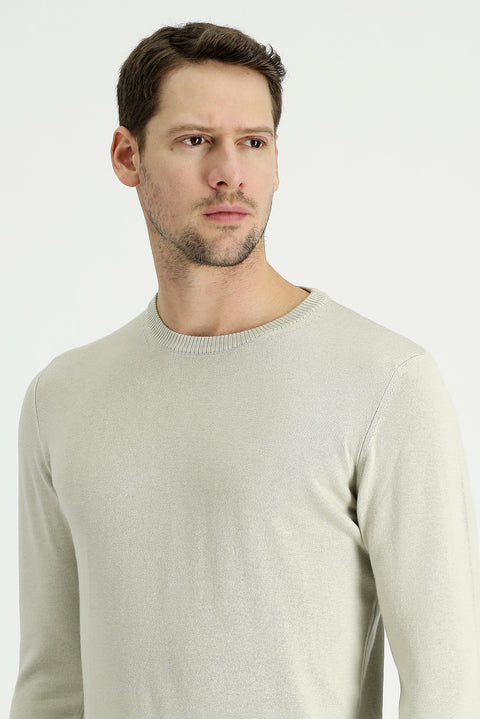 Taş Bisiklet Yaka Regular Fit Pamuklu Triko Kazak