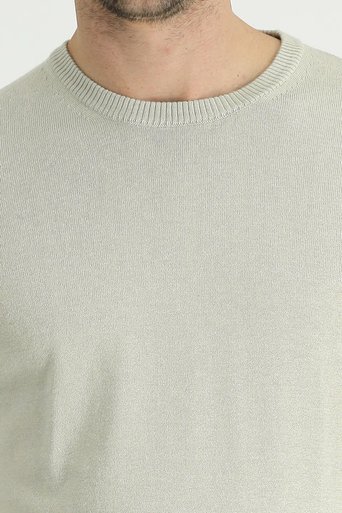 Taş Bisiklet Yaka Regular Fit Pamuklu Triko Kazak