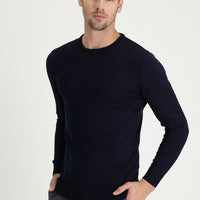 Koyu Lacivert Bisiklet Yaka Regular Fit Triko Kazak
