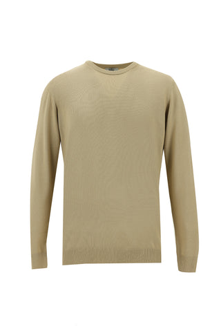  Açık Bej Bisiklet Yaka Regular Fit Triko Kazak